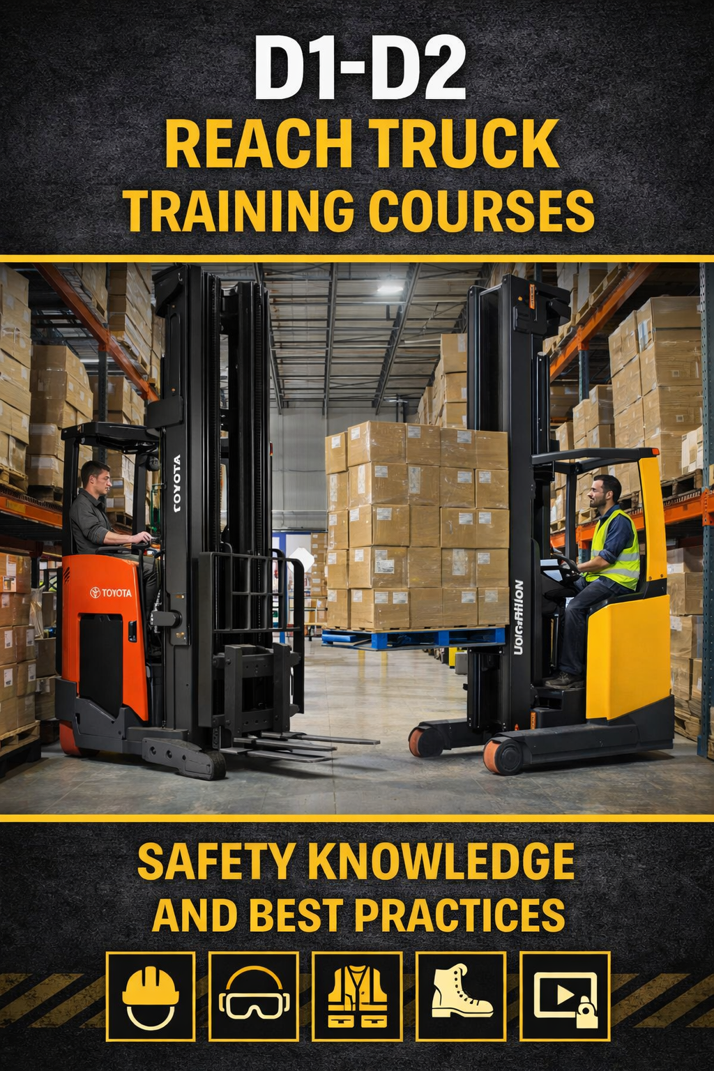 Reach truck training in action